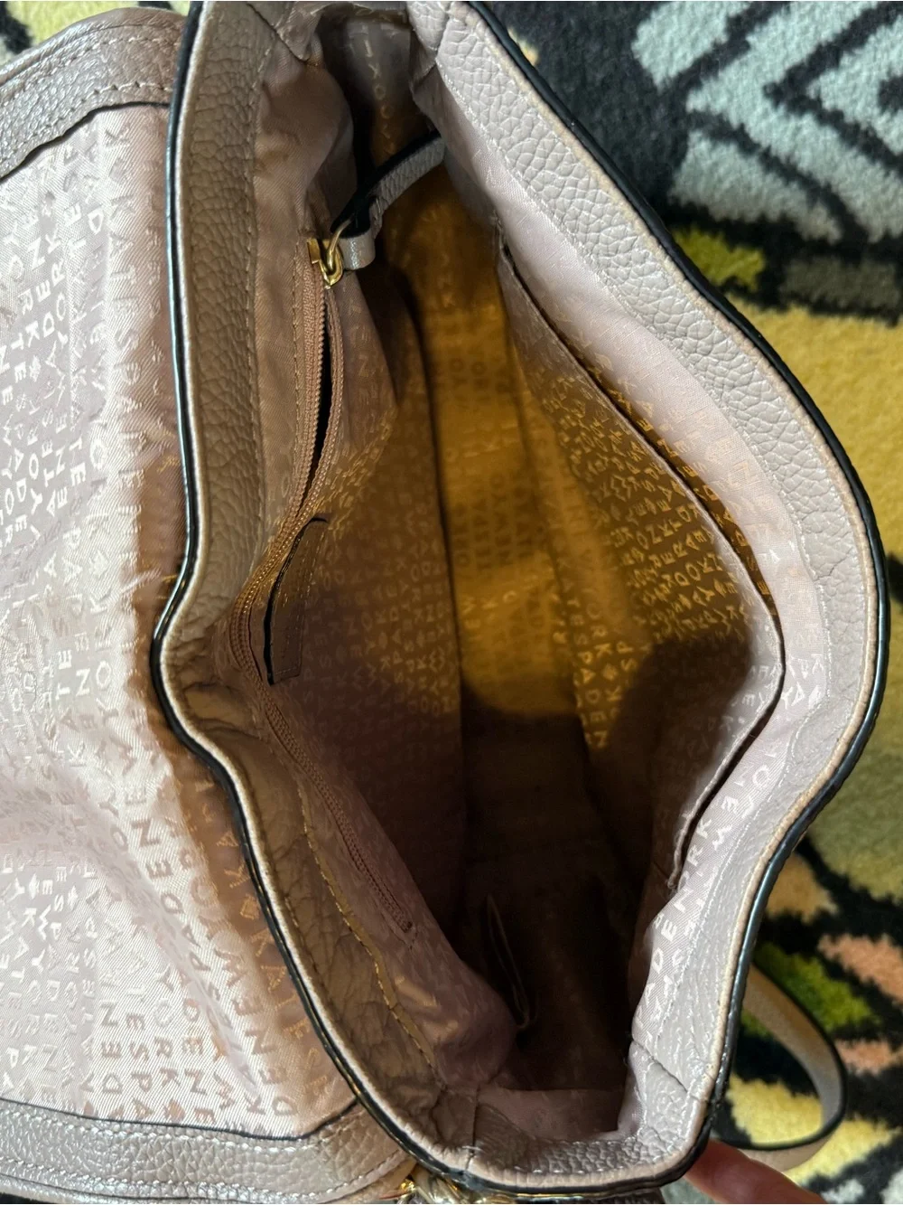 kate spade pale pink pebbled leather crossbody bag